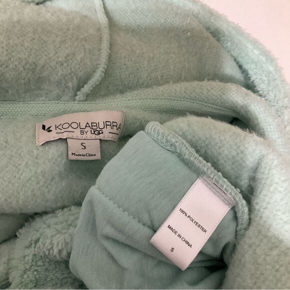UGG Koolaburra Sherpa Fleece Tinted Sage Green Pullover Sweater Hoodie - Picture 3 of 4